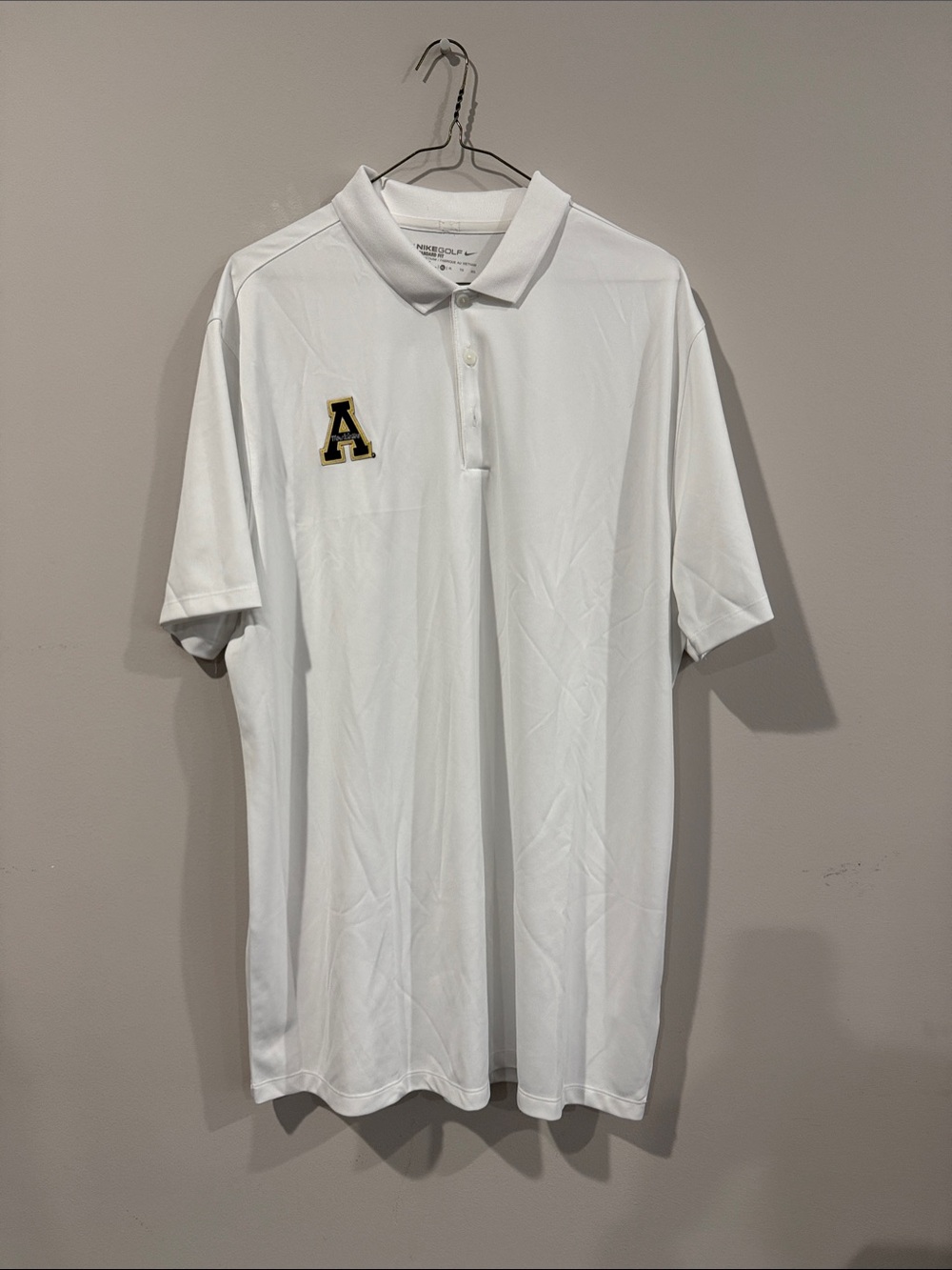 App State Dri-fit Nike Golf White Men's Polo Shirt
